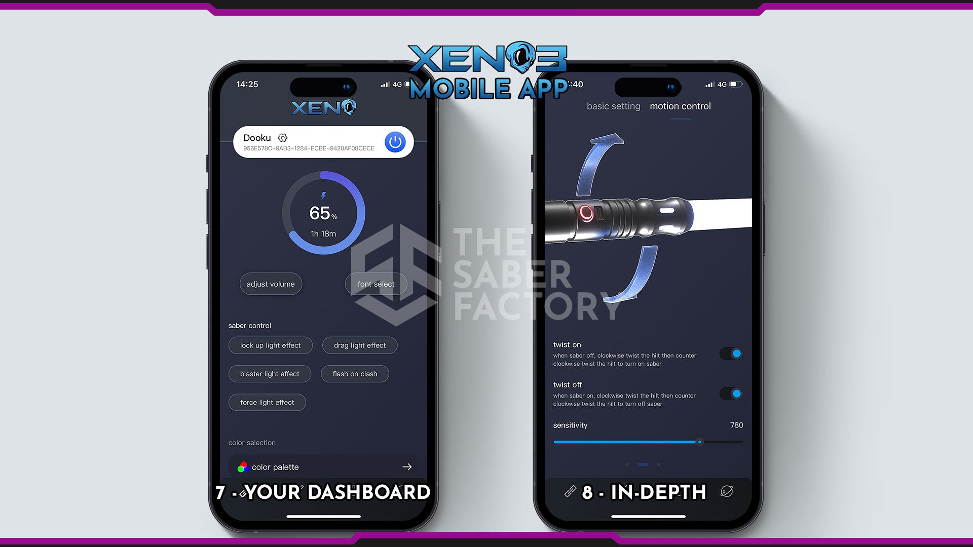 Xeno3 app configurator for baselit and neopixel sabers