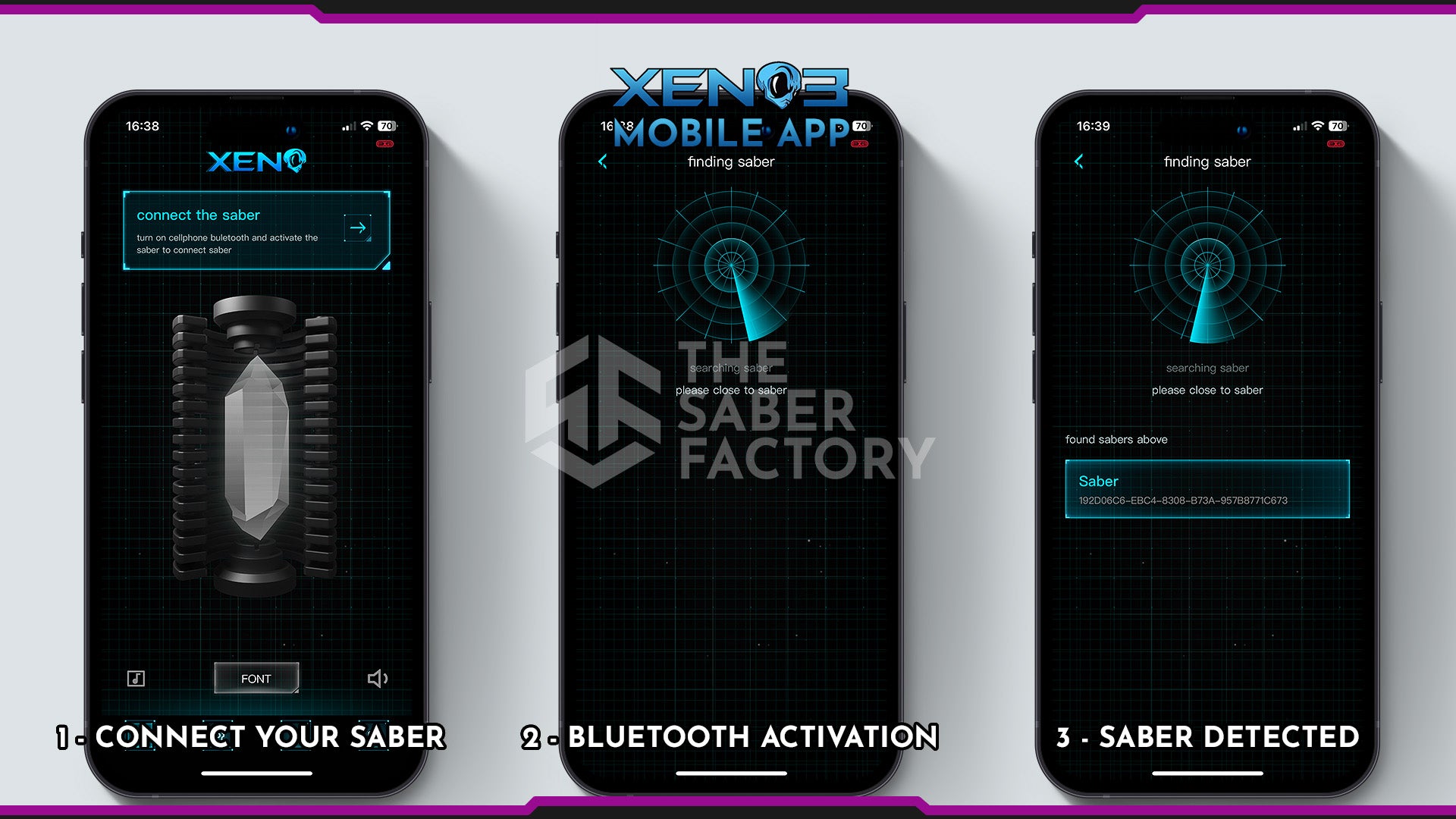 Xeno3 app configurator for baselit and neopixel sabers