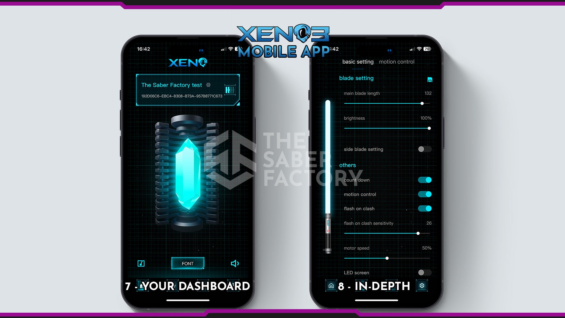 Xeno3 app configurator for baselit and neopixel sabers