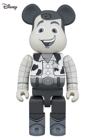 beabrick toy story woody black and white version size 1000%