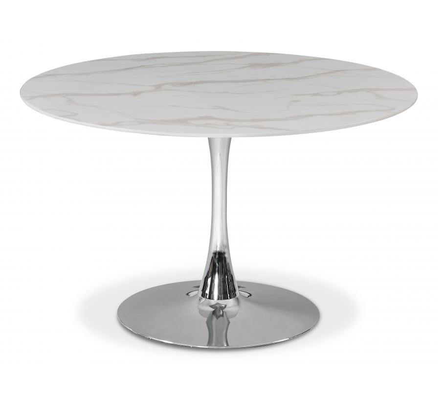 Tulip 48" Dining Table With Chrome Base