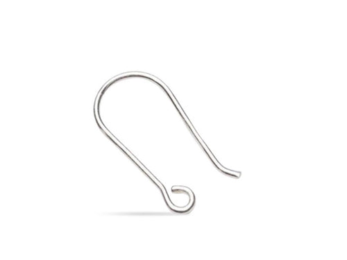 925 Plain Sterling Silver Kidney Ear Hook