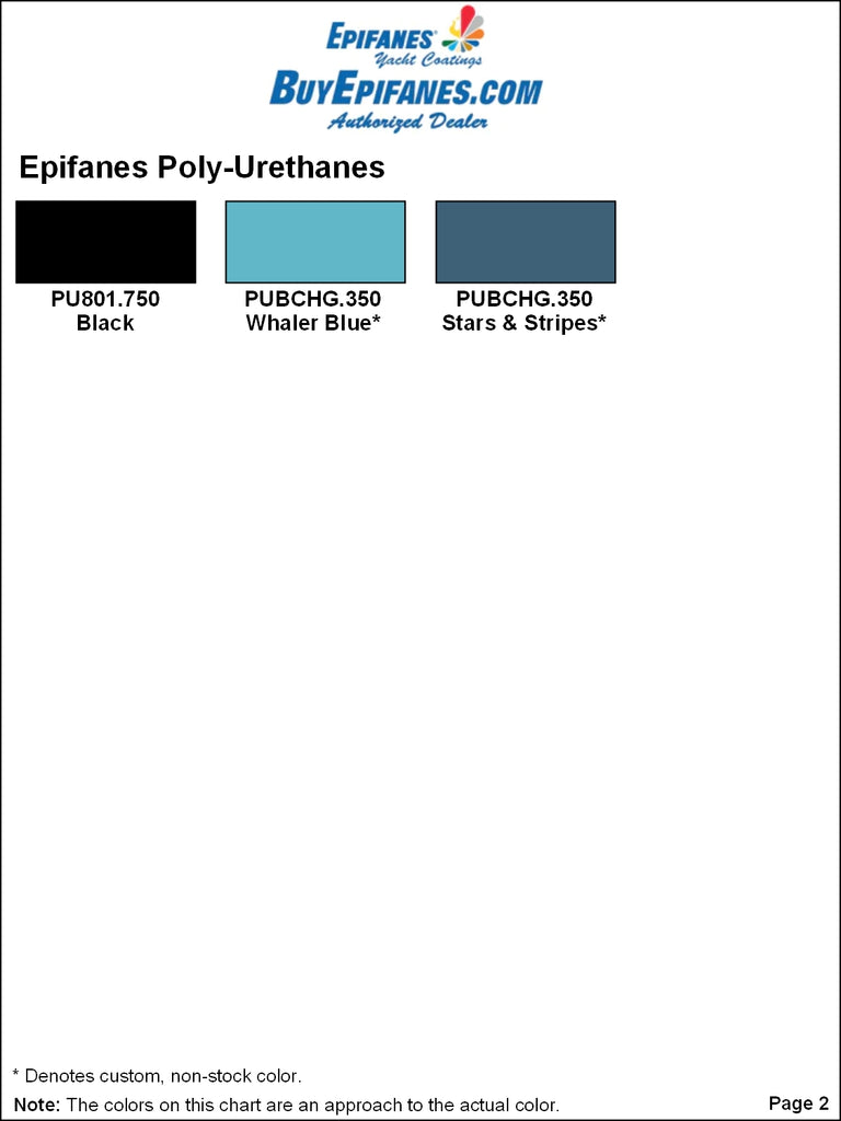 Epifanes Polyurethane Color Chart, Page 2