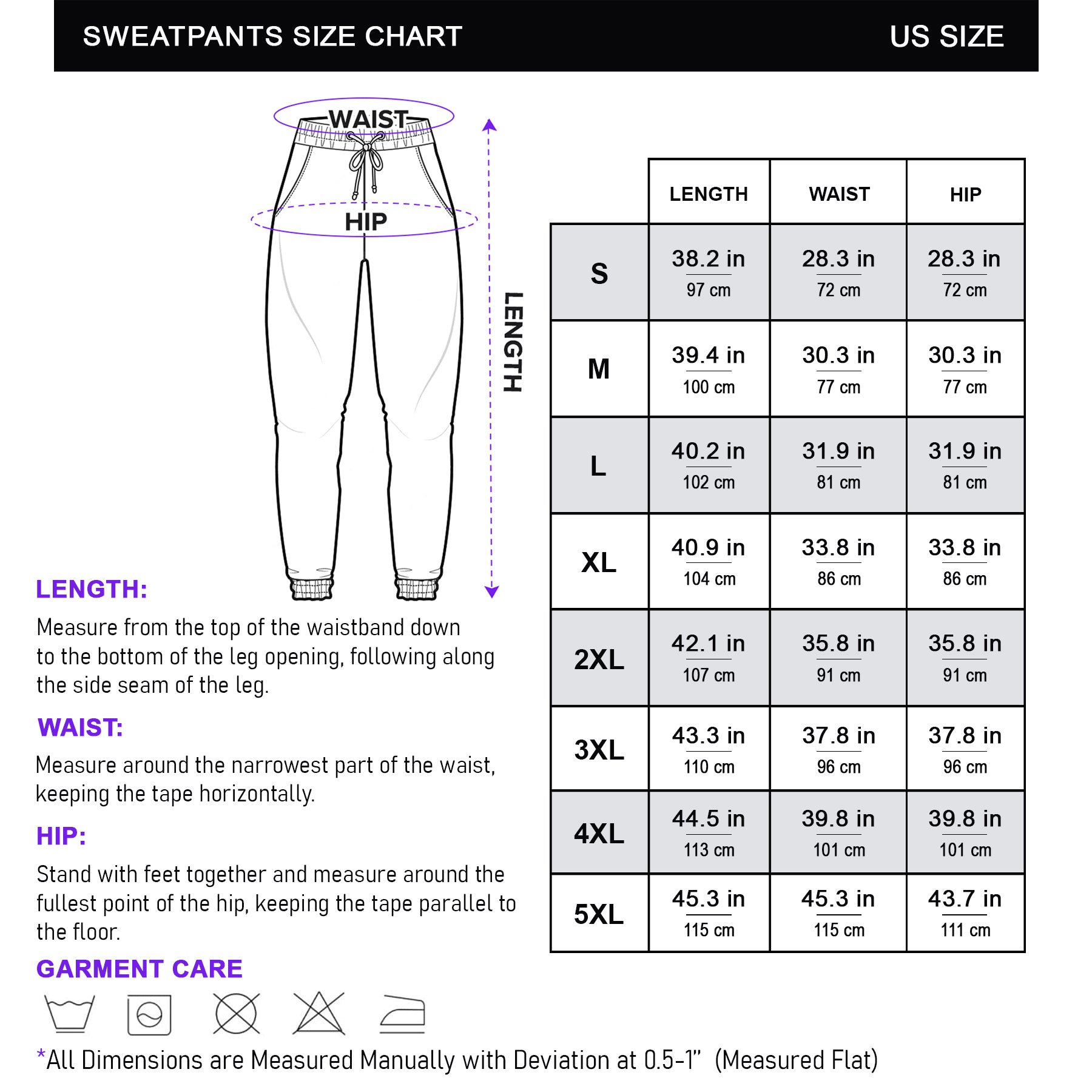 Size Chart Adults – Gearhomie.com