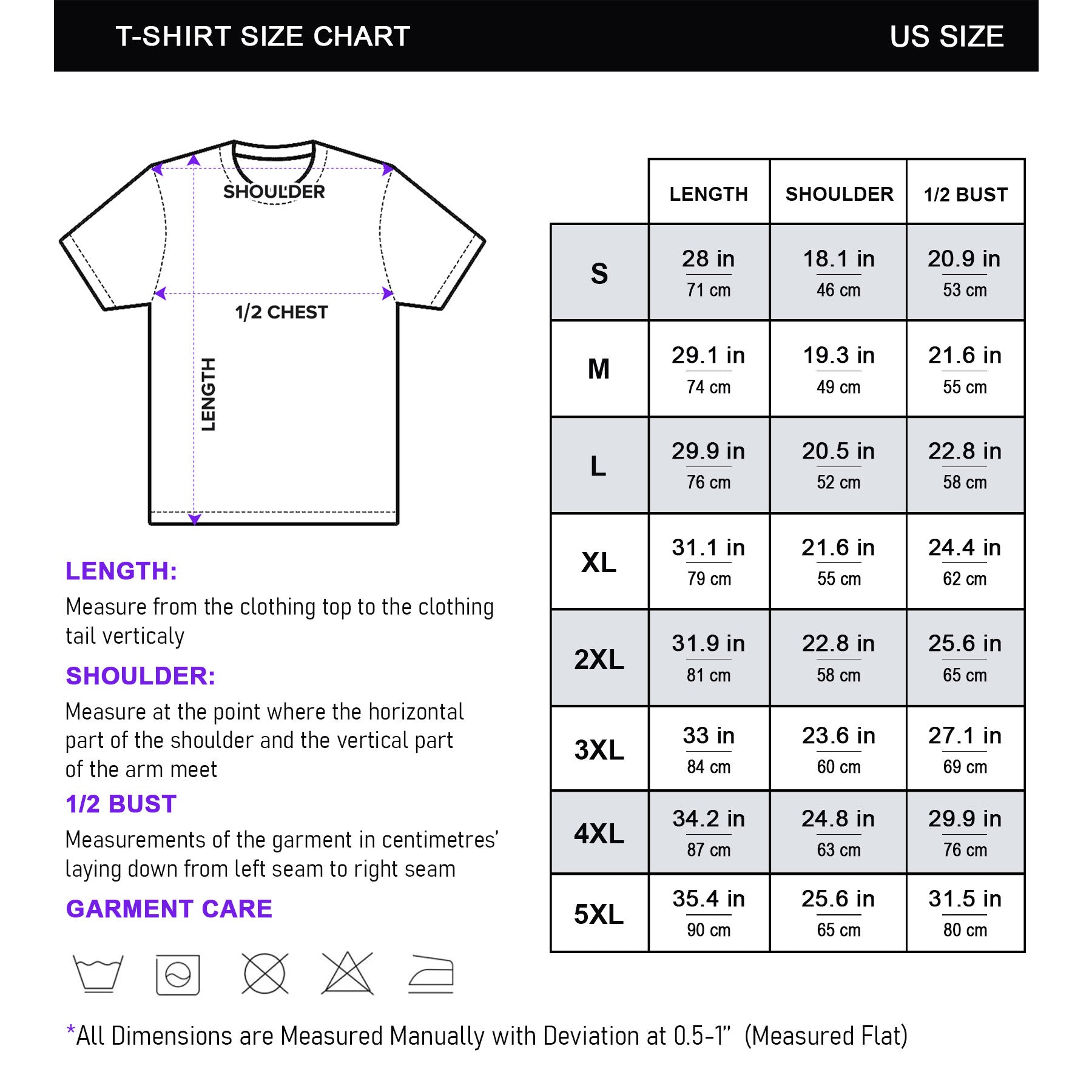 Size Chart Adults – Gearhomie.com