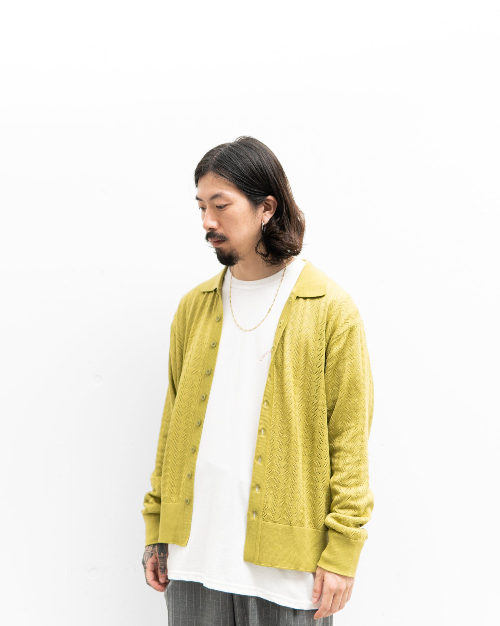 アレッジ ALLEGE 21AW Mohair Cardigan モヘア カーディガン サックス