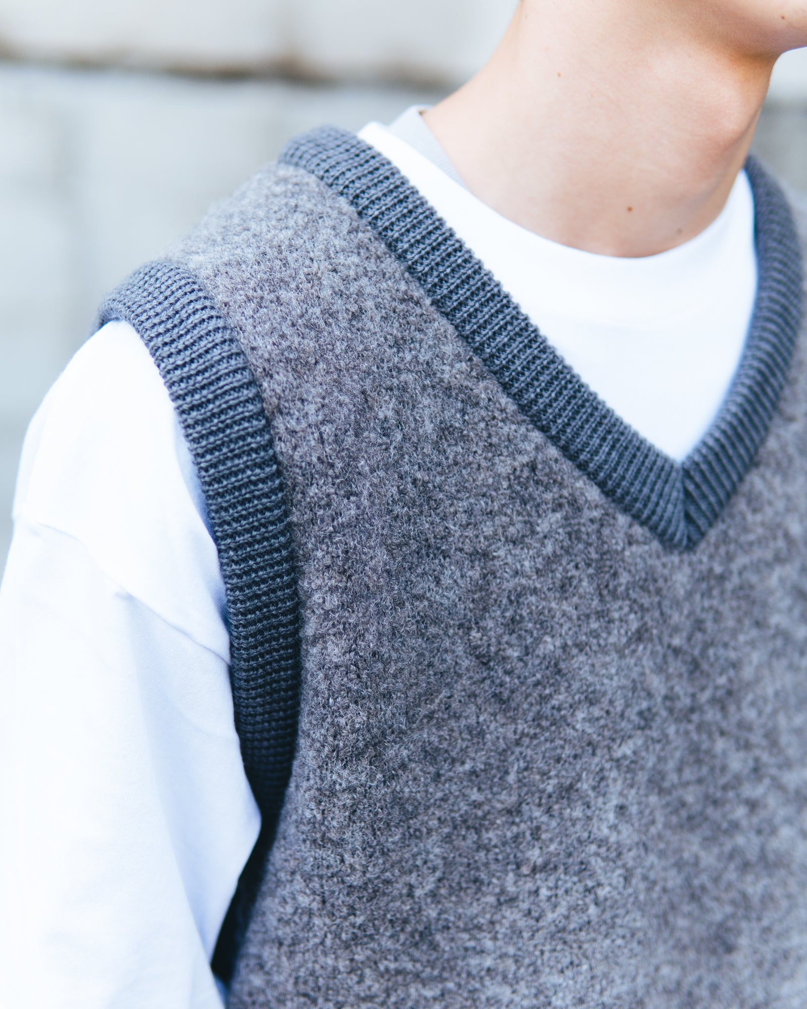 ごろに】 ALLEGE アレッジ 22ss Knit Vest ベスト ブラック 4KjWr