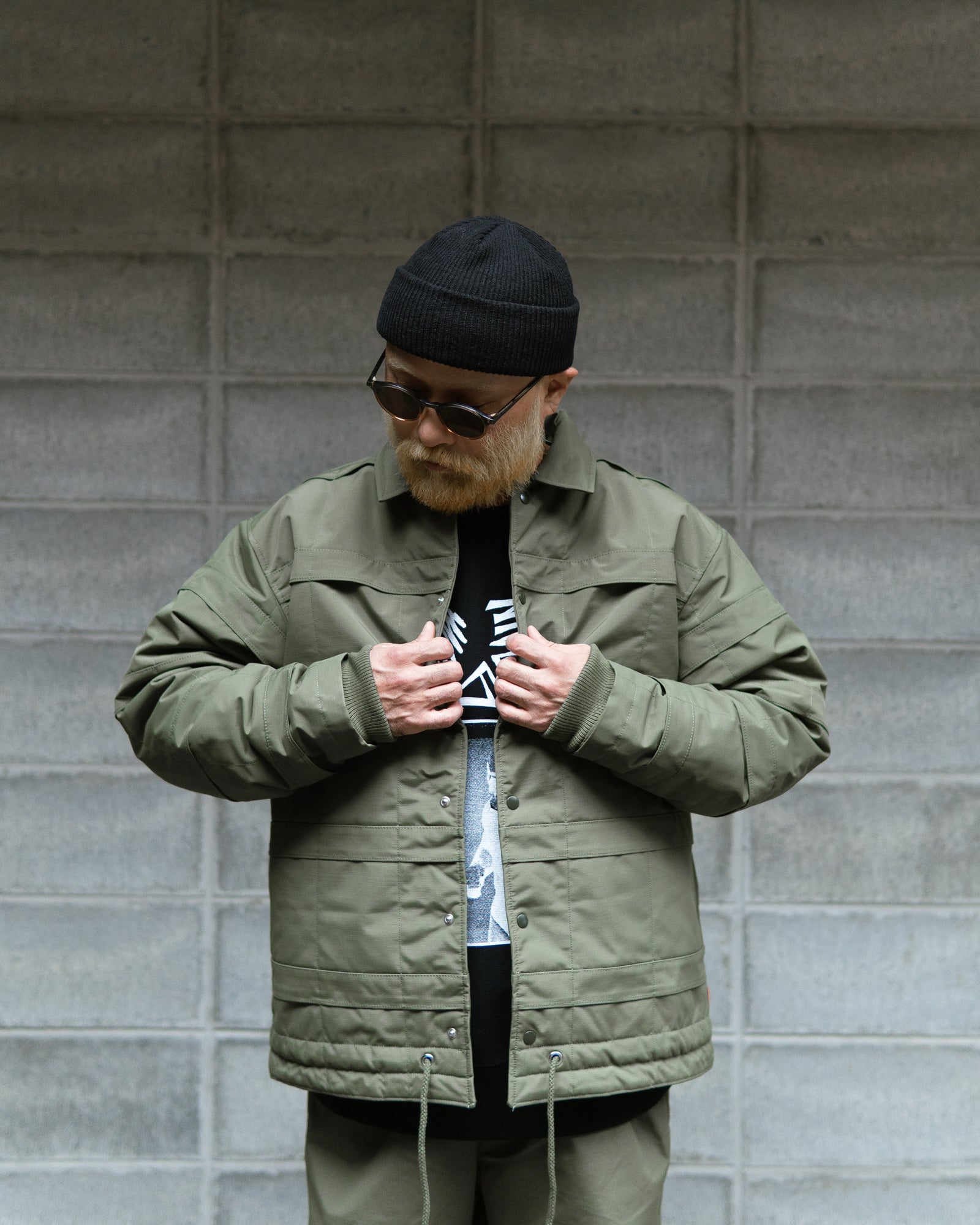 DenimJKT RebuildPoncho Muffler Patchwork-