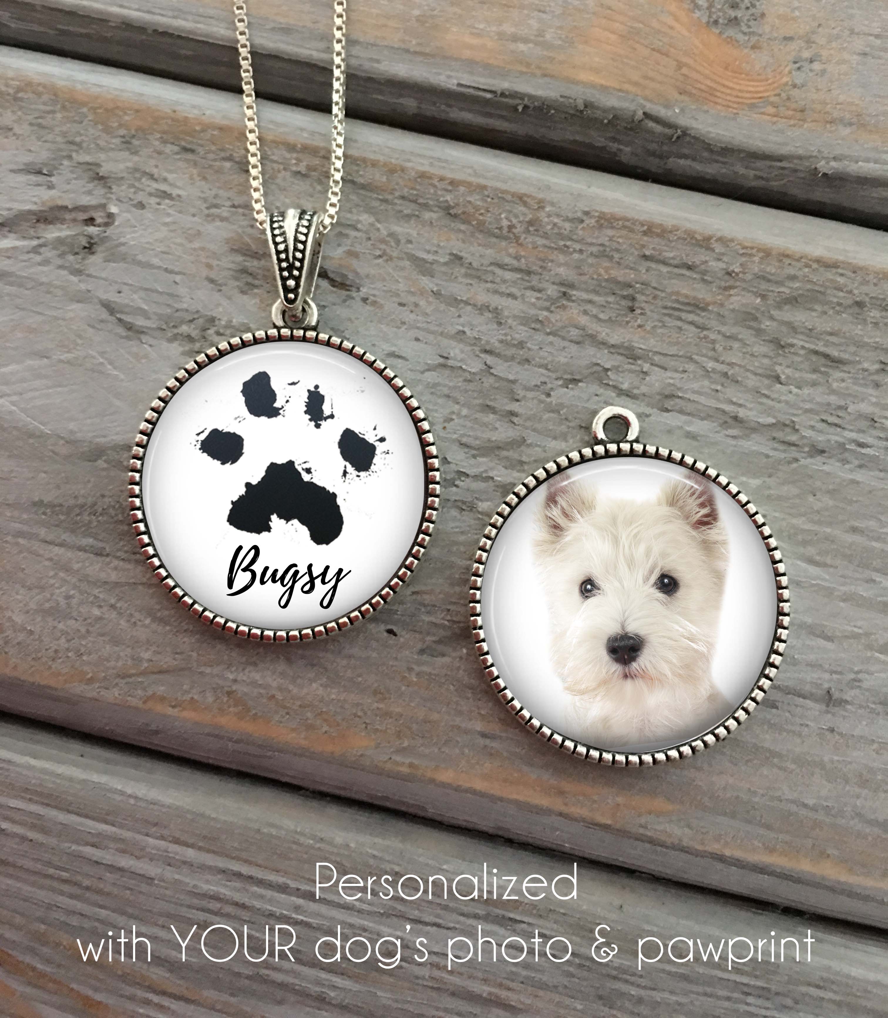 custom dog photo necklace