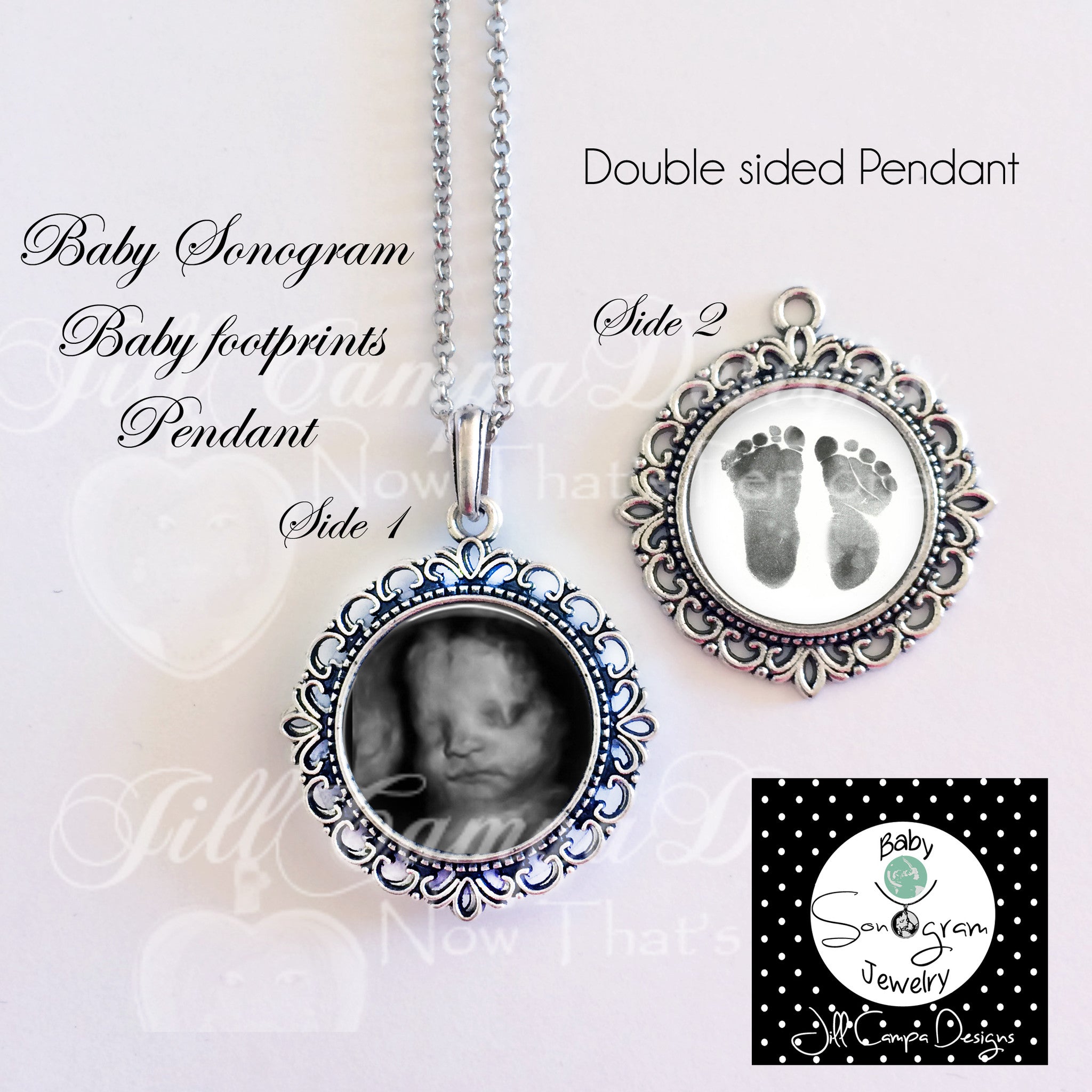 personalized baby footprint necklace