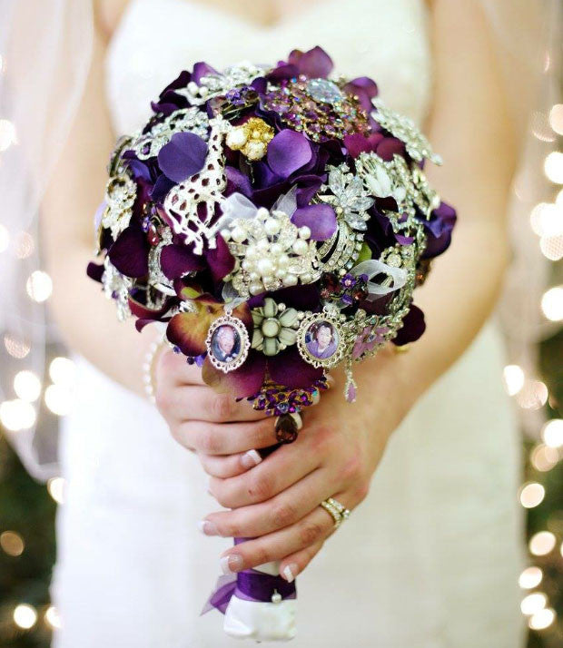 Bridal Bouquet With Photo Charms