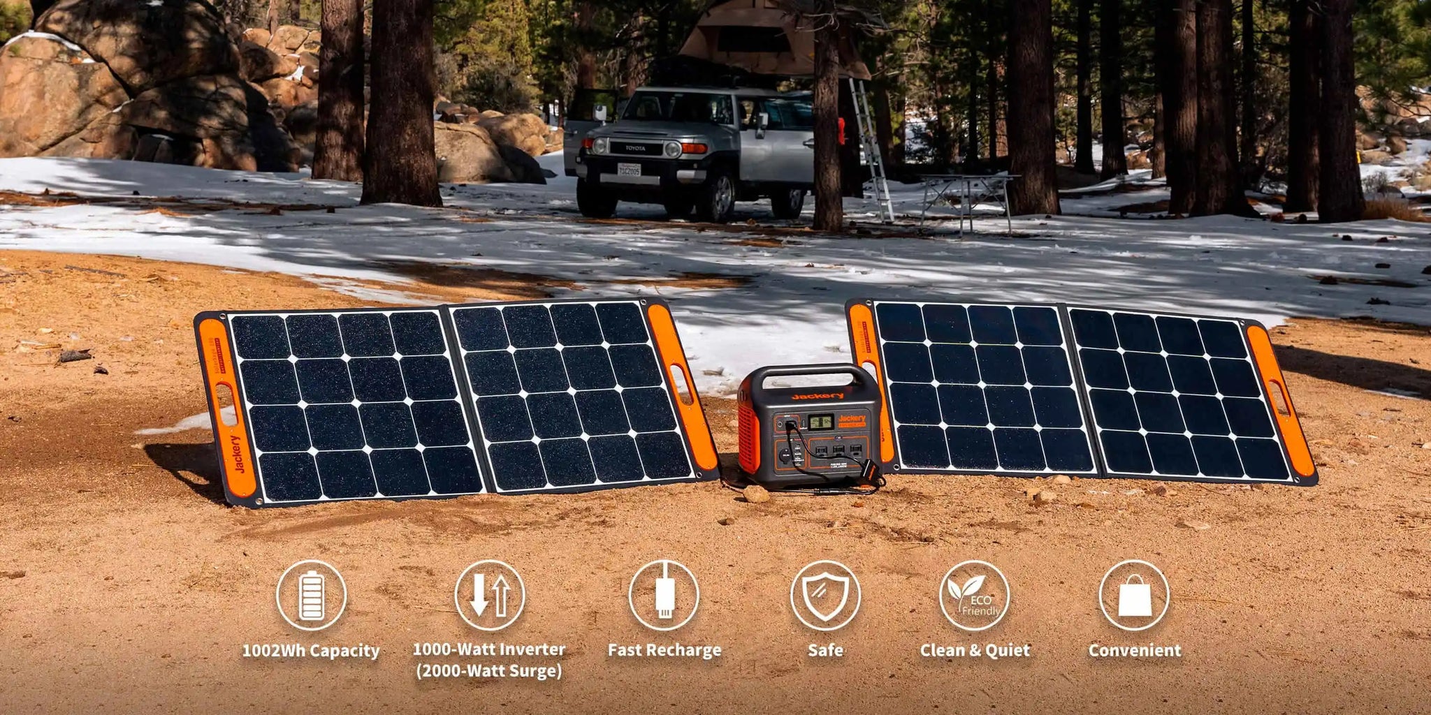 Jackery Solar Generator 1000 Explorer 1000 SolarSaga 100W - Features