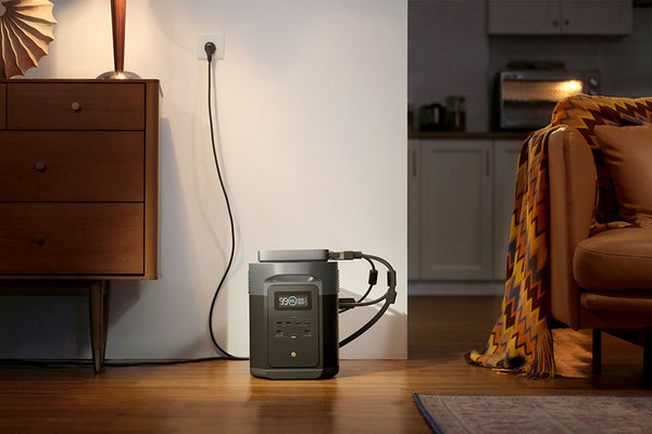 EcoFlow DELTA 2 Max Serving As Home Backup Power With Multiple Devices Plugged In