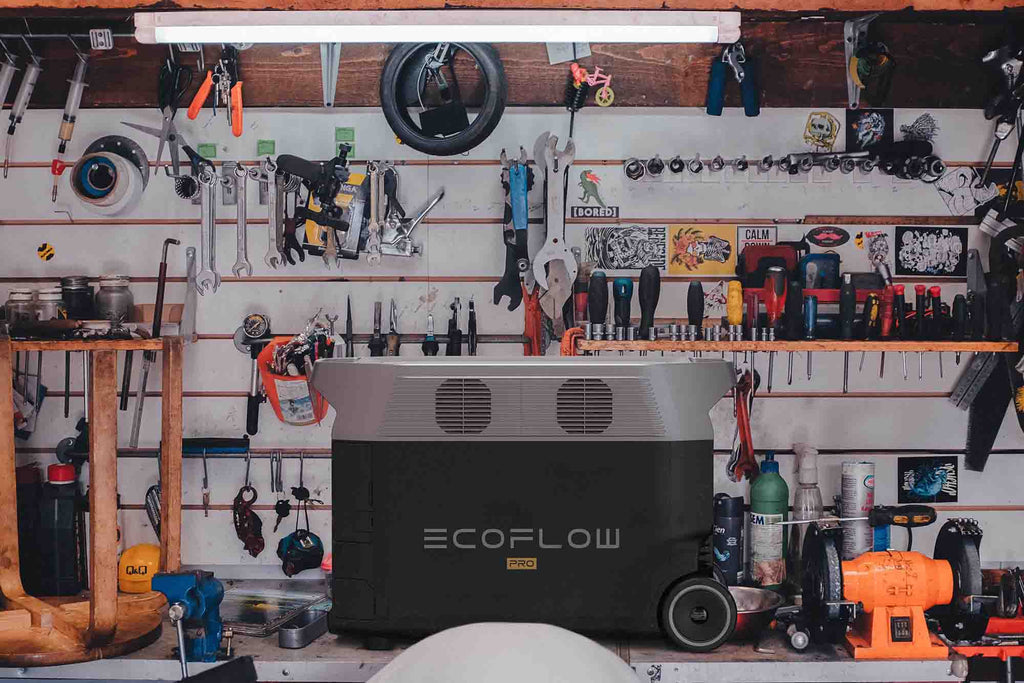 EcoFlow DELTA Pro in a Workshop With Tools