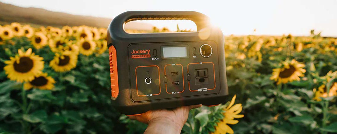 Jackery Explorer 240 Being Held With One Hand