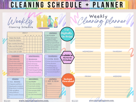 Editable Cleaning Schedule Printable Cleaning Checklist -  Norway