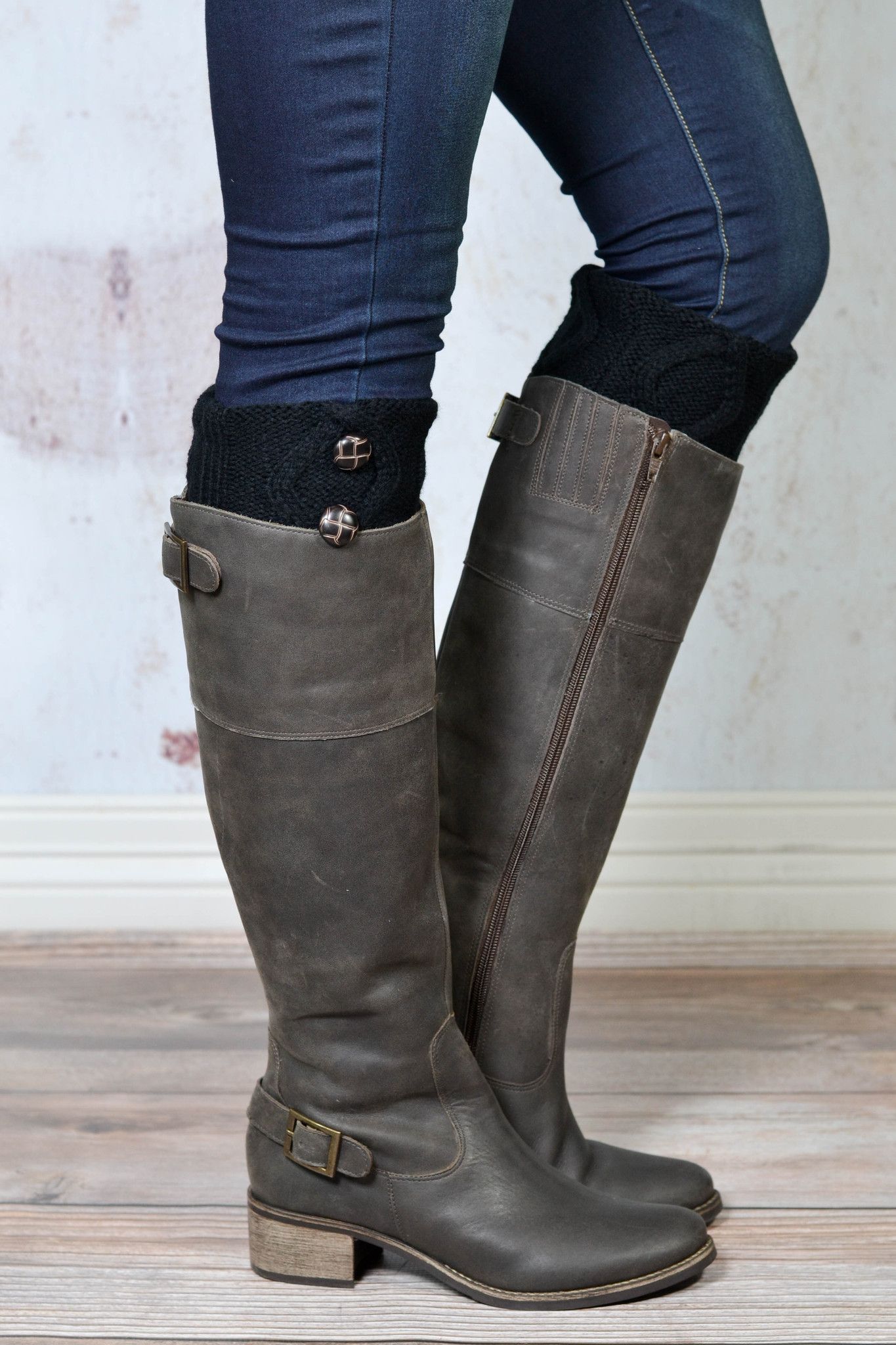 Black Two Button Tortoise Shell Boot Cuffs – bootcuffsocks.com