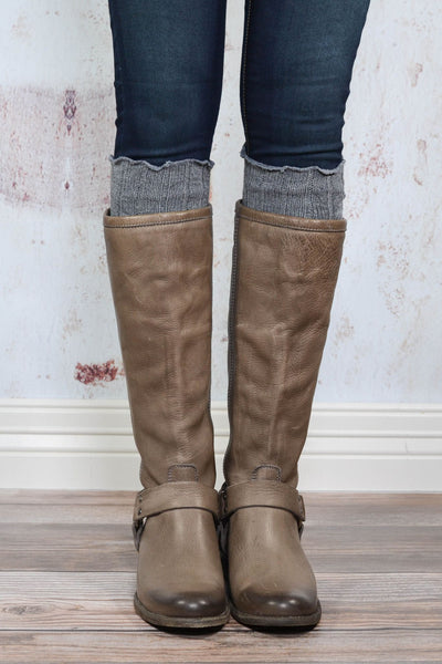 Grey Thigh High Solid Leg Warmers – bootcuffsocks.com