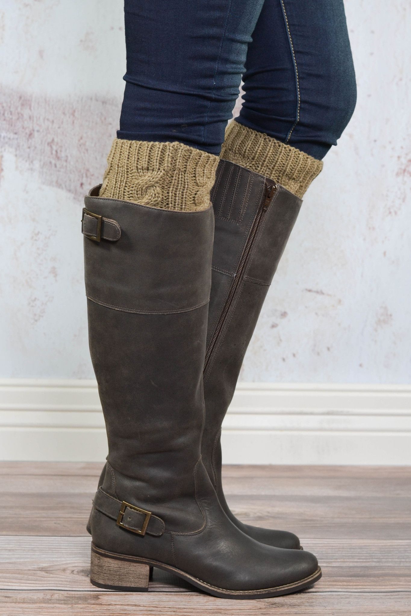 Mocha Cable Knit Boot Cuffs – bootcuffsocks.com