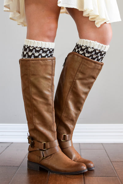 Boulder Brown & Ivory Knit Boot Cuffs *New* – bootcuffsocks.com