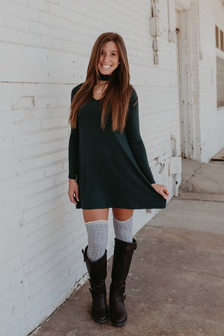 knee high boots with socks
