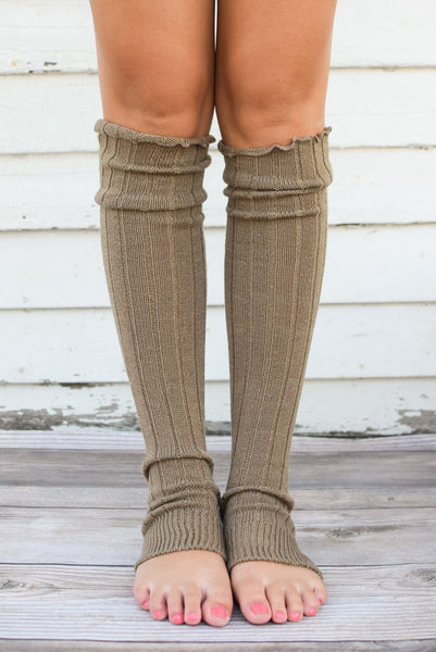 Mocha Thigh High Solid Leg Warmers – bootcuffsocks.com