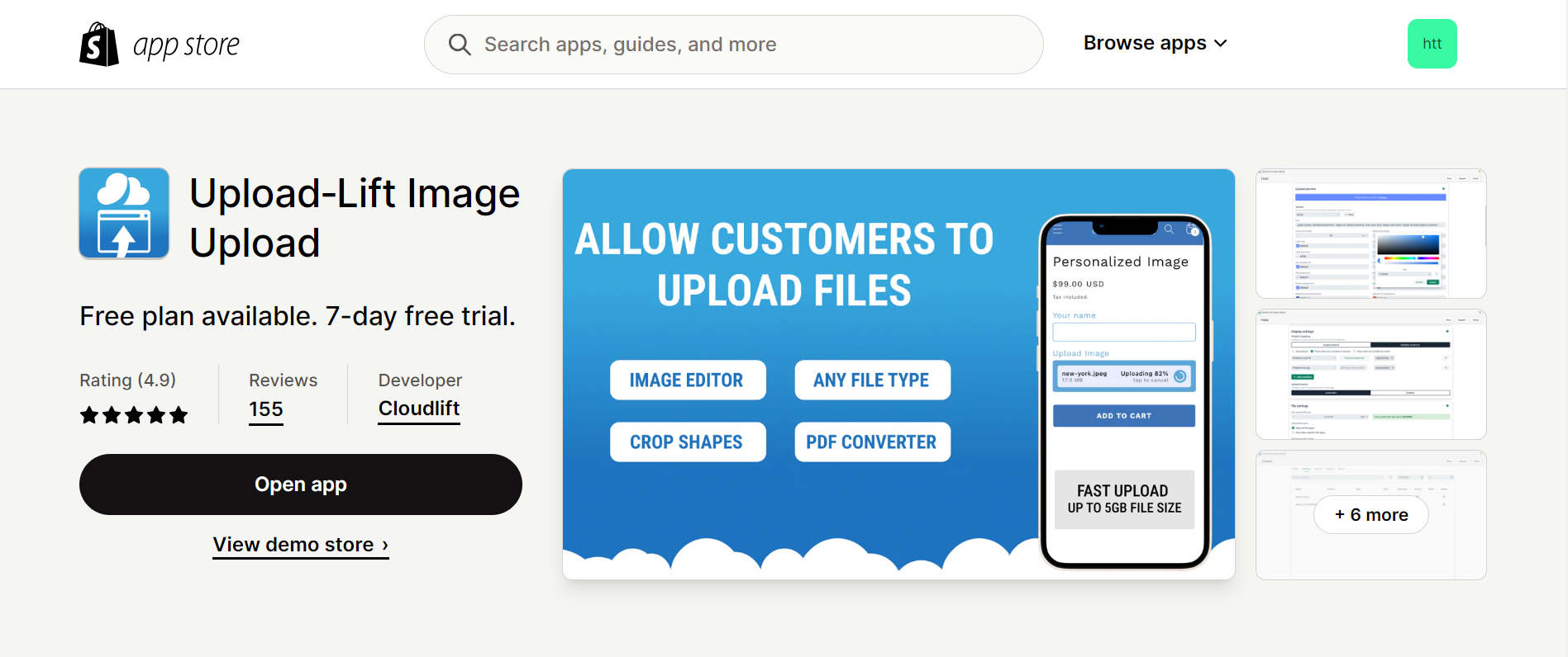 Upload-Lift Image Upload - Receive file uploads in Shopify