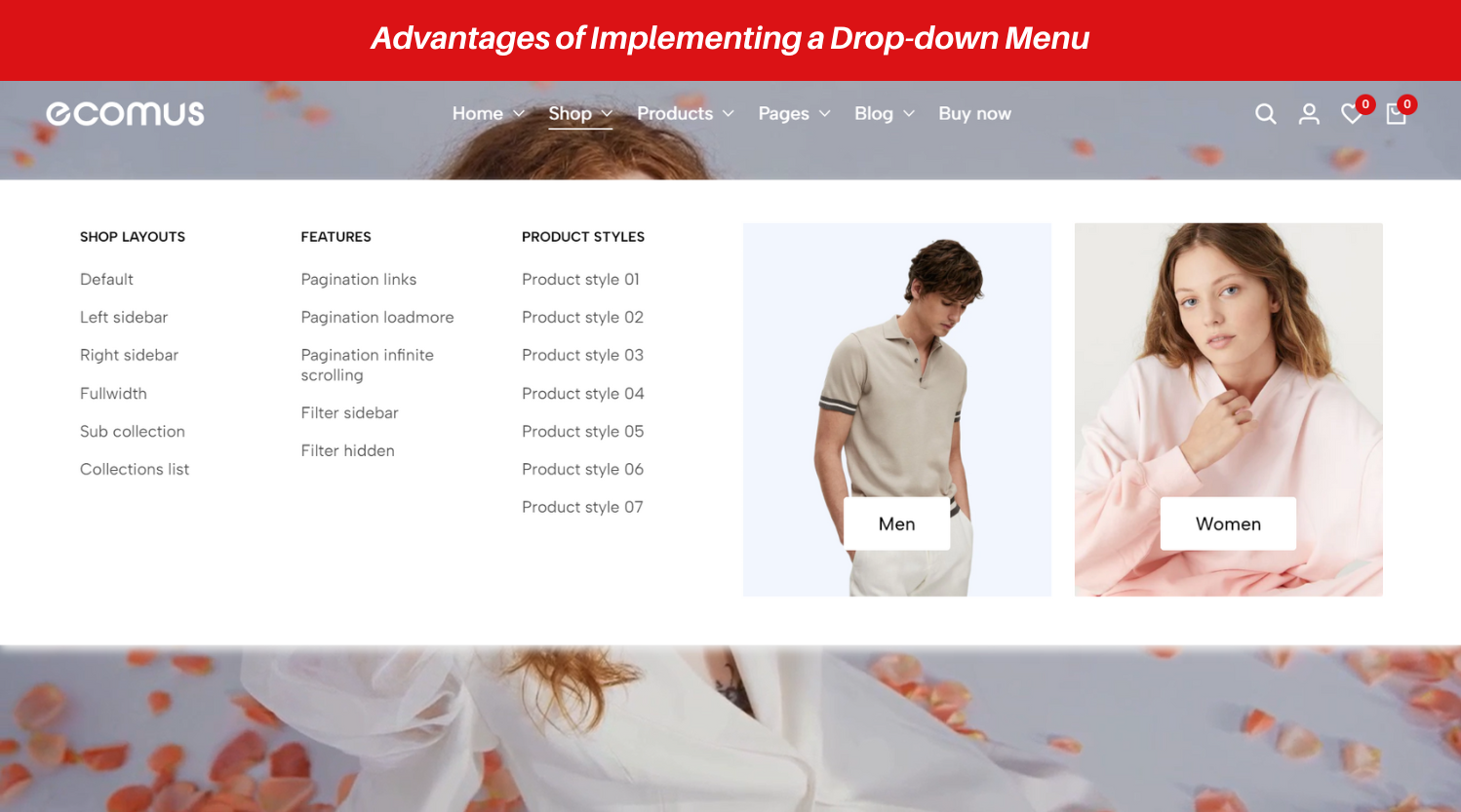 Advantages of Implementing a Drop-down Menu on Shopify