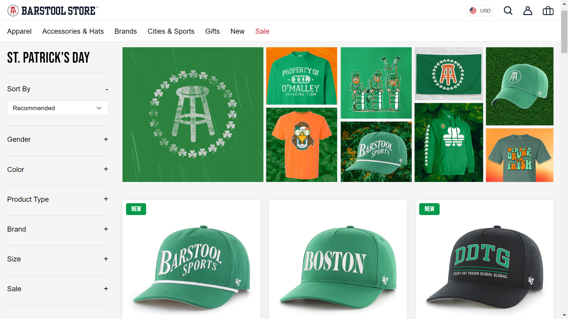 Barstool Store’s vibrant collection of St.Patrick’s Day