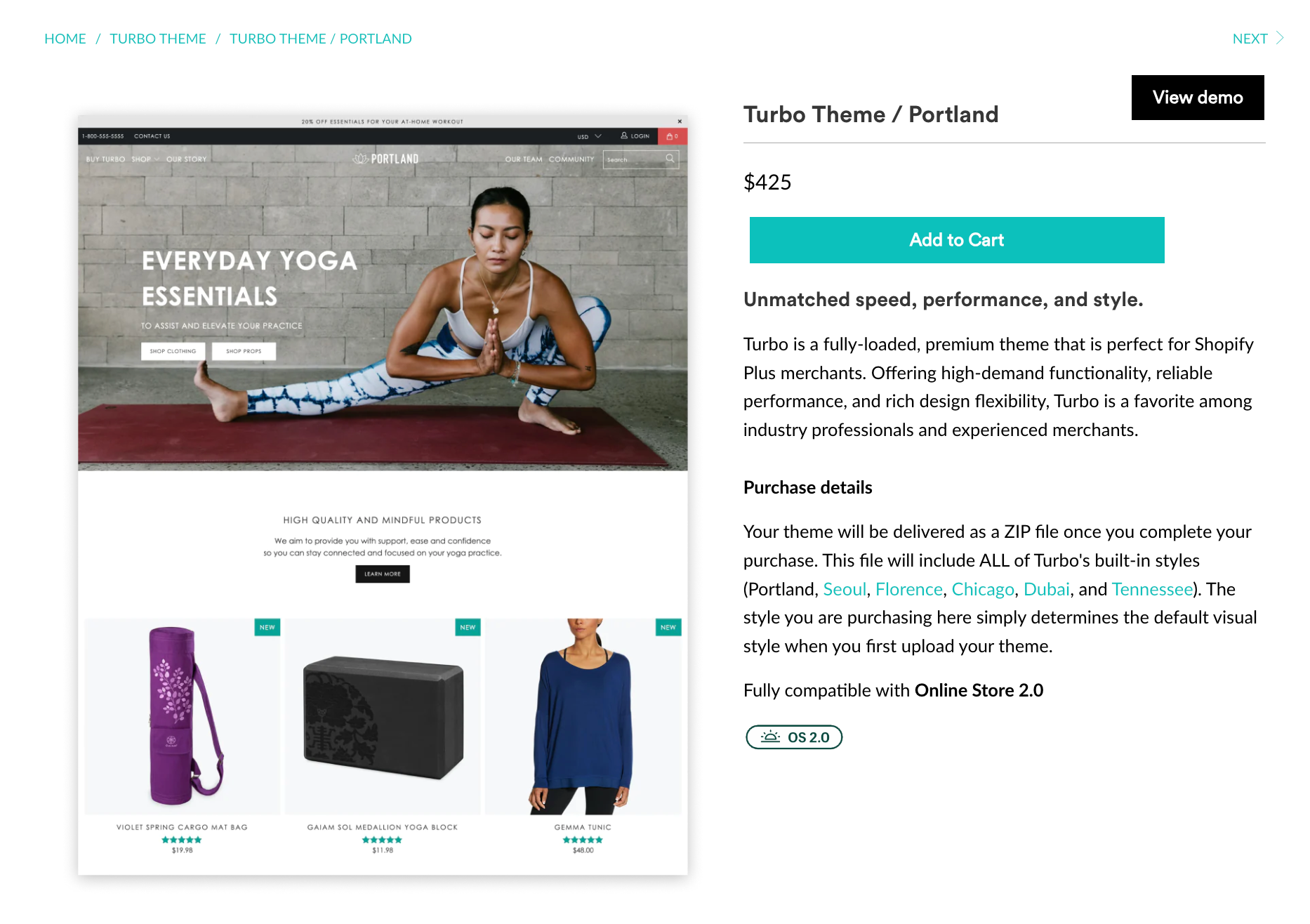 The Portland theme in Turbo is amazing for creating an online store or a cool website for selling stuff