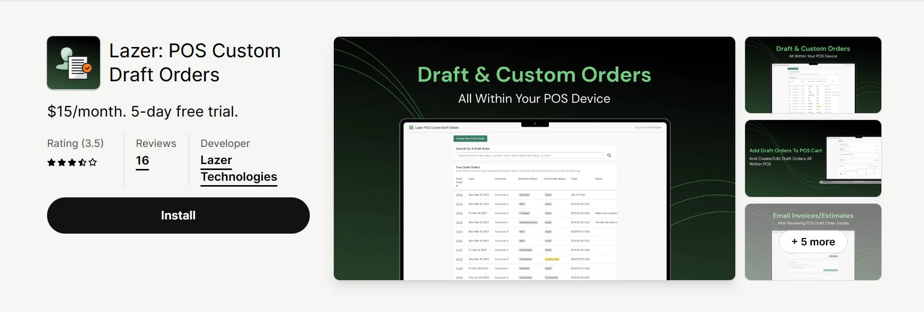 Custom & Draft Orders For POS