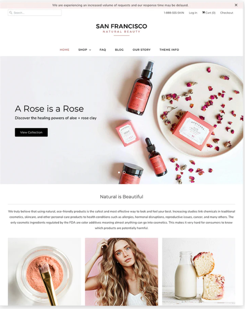 San Francisco –Shopify theme style for beauty stores