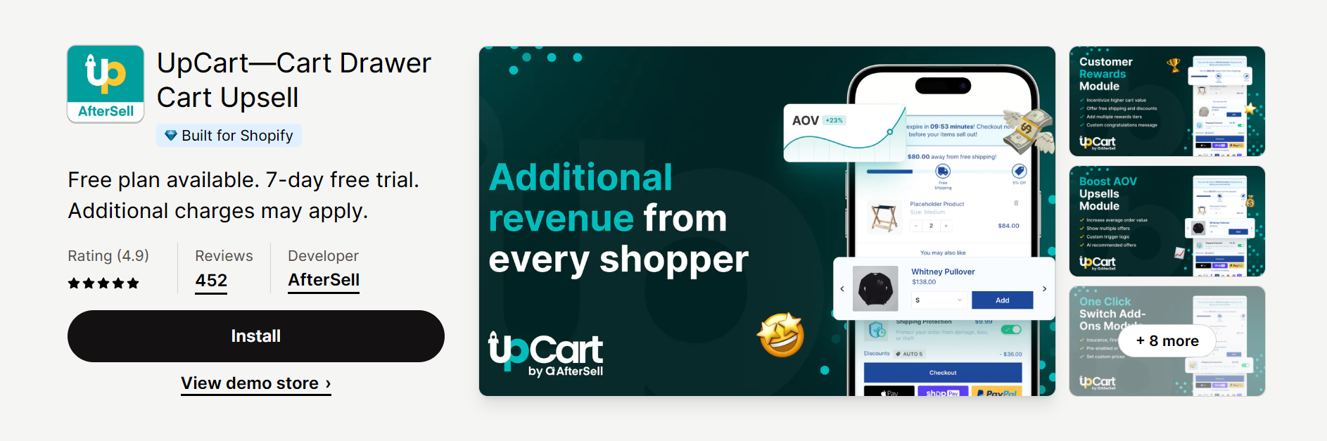 UpCart—Cart Drawer Cart Upsell