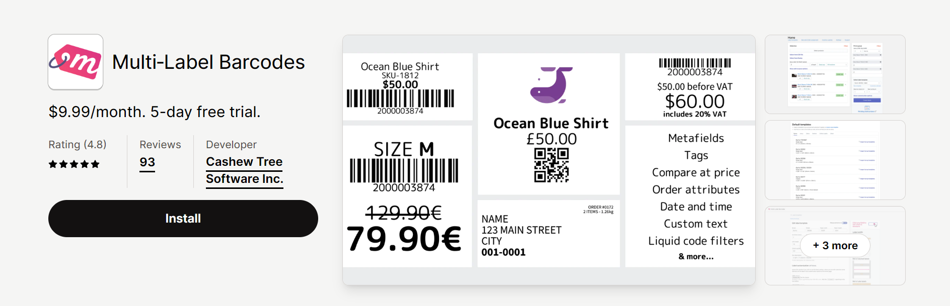 Multi‑Label Barcodes