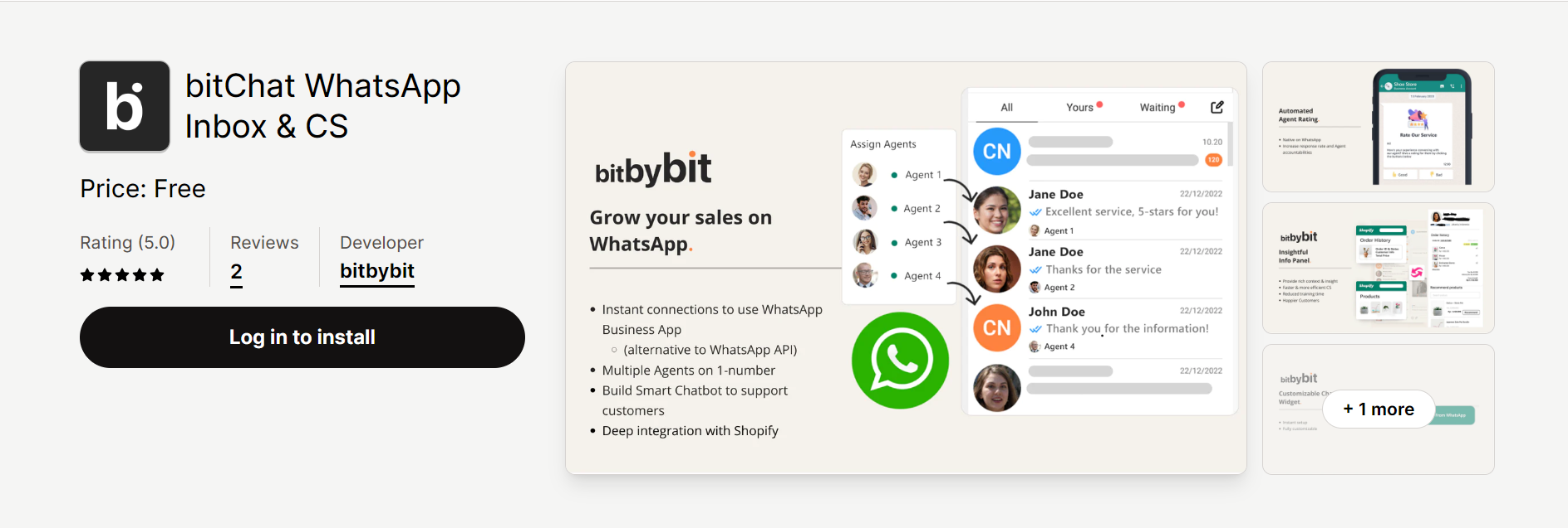 bitChat WhatsApp Inbox