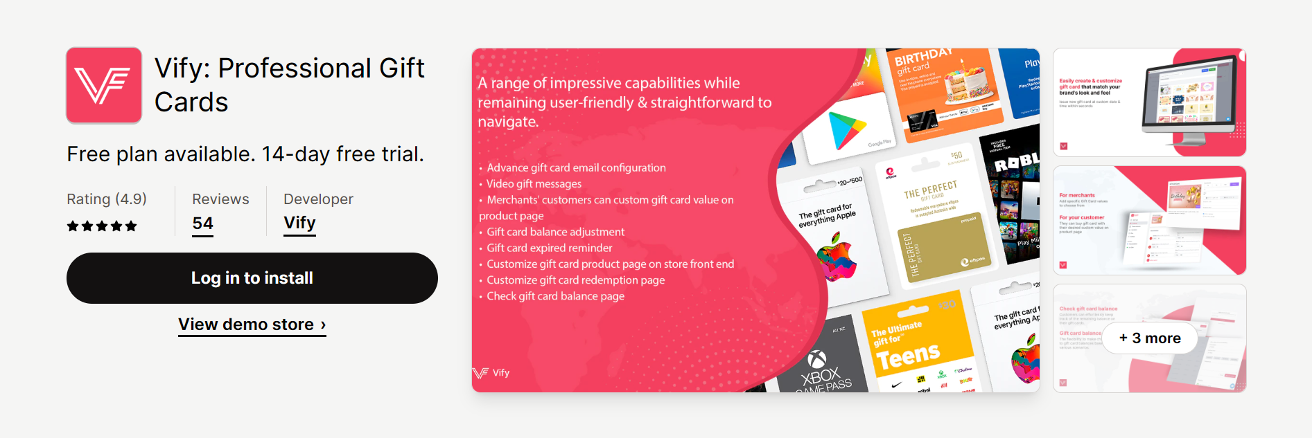 Vify: Professional Gift Cards