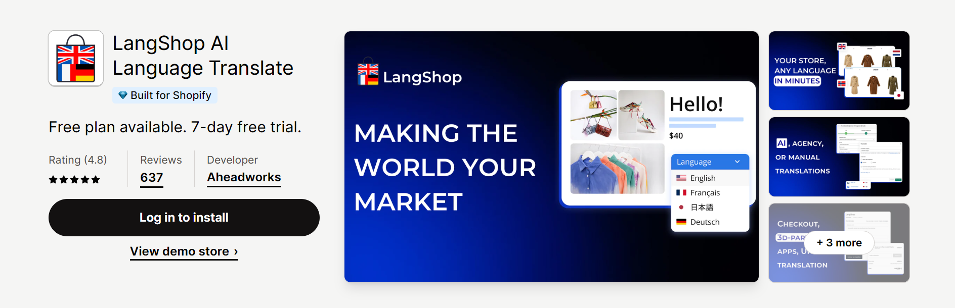 LangShop AI Language Translate