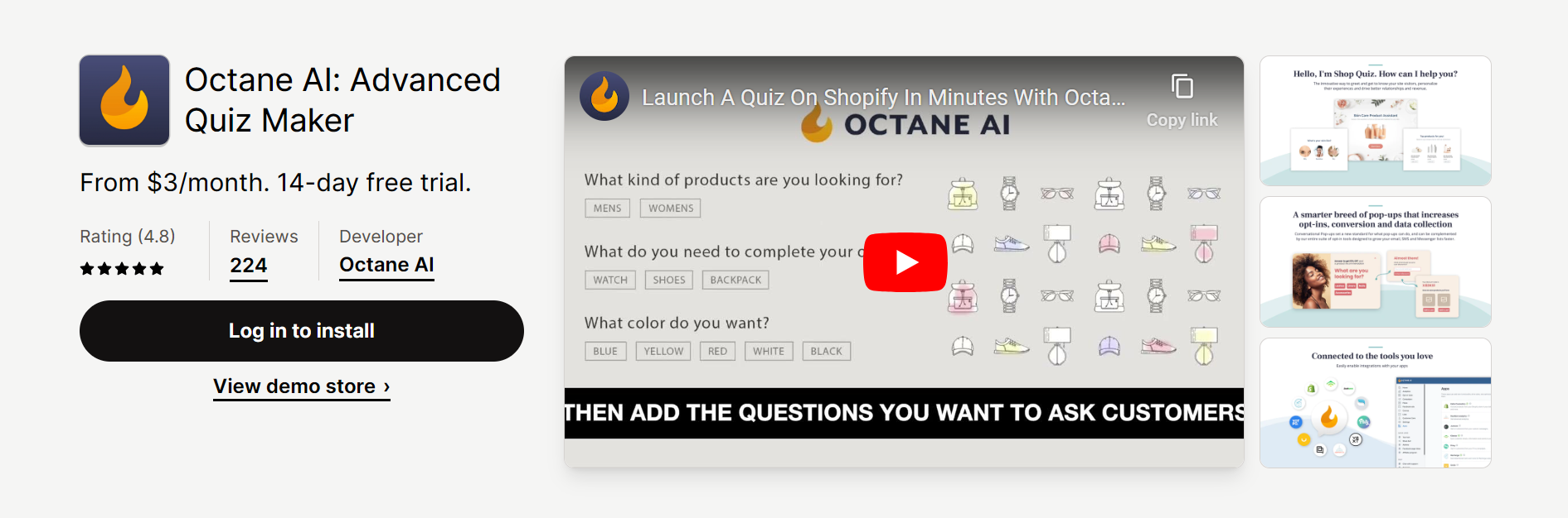 Octane AI: Advanced Quiz Maker
