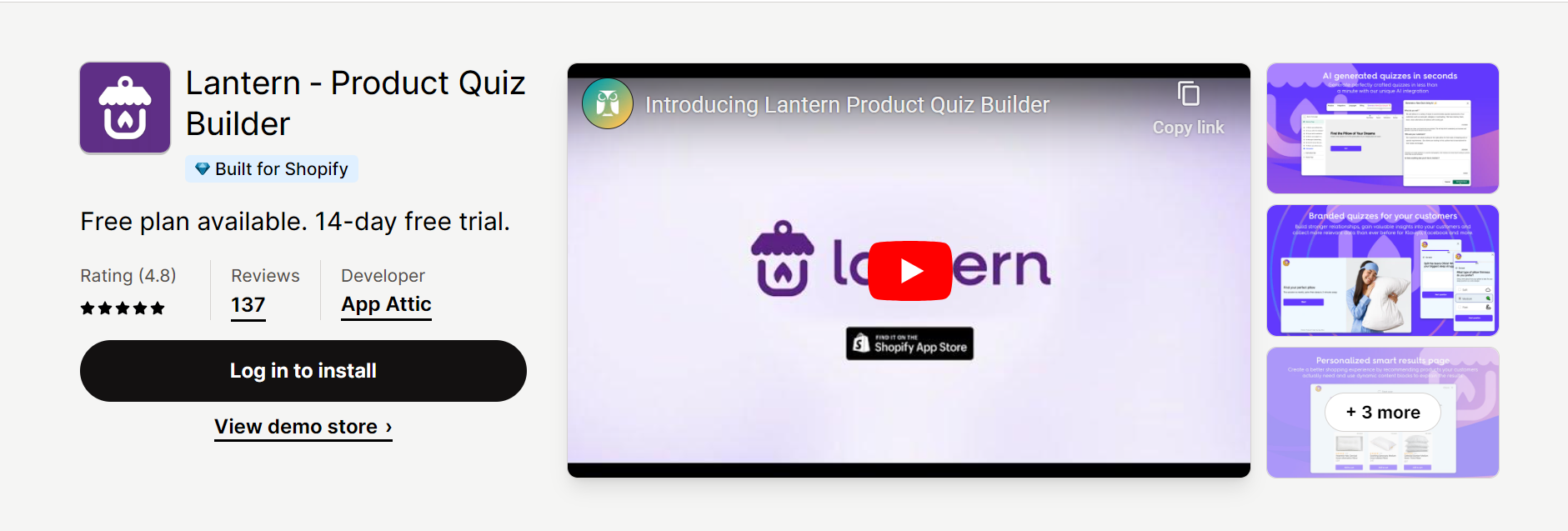 Lantern ‑ Product Quiz Builder