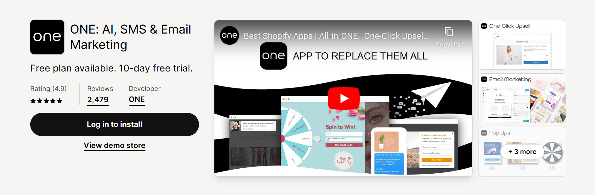 ONE: AI, SMS & Email Marketing