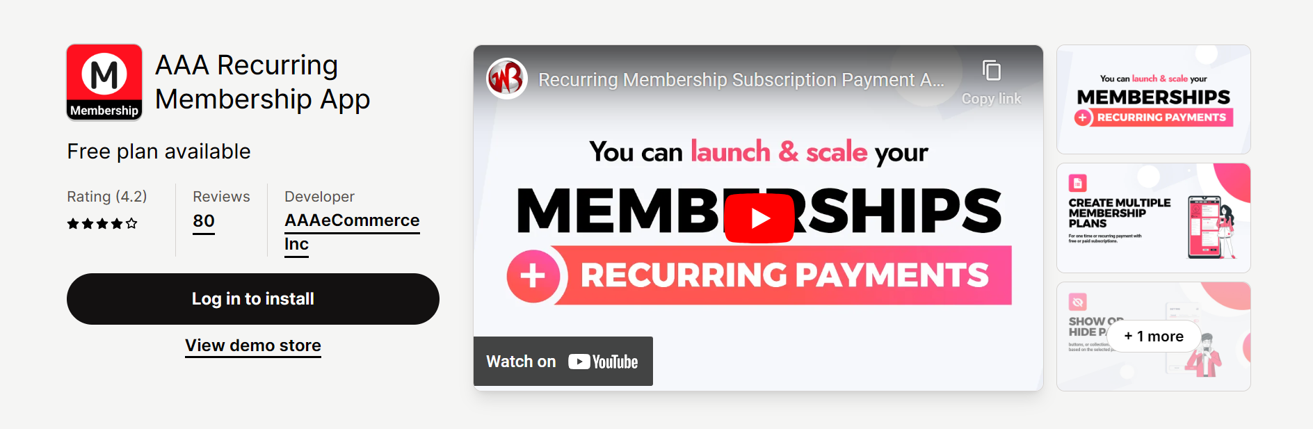 AAA Recurring Membership App