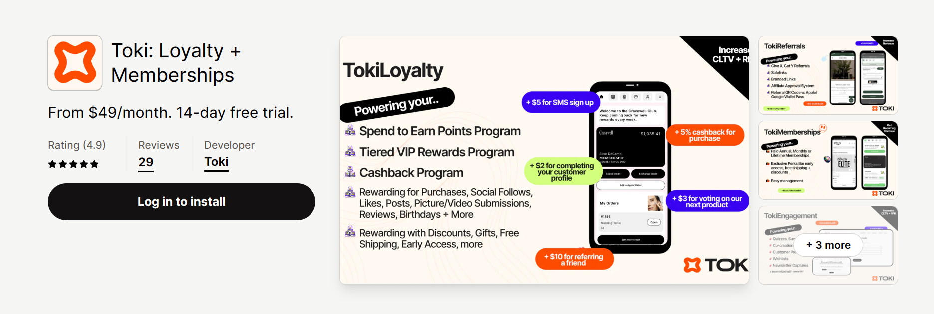 Toki: Loyalty + Memberships