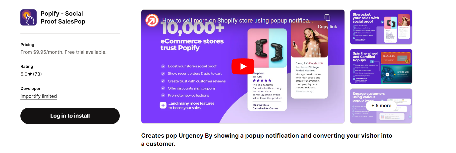 Popify ‑ Social Proof SalesPop