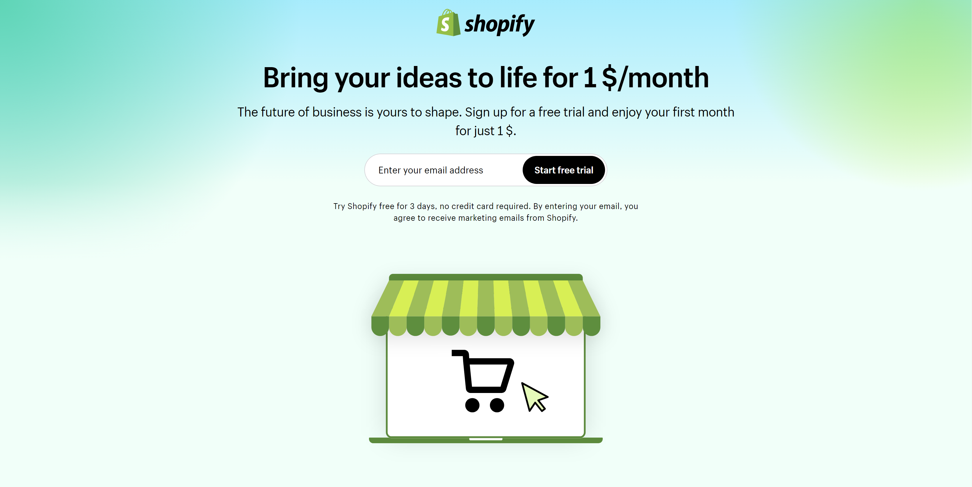 Shopify-free-trial-sign-up