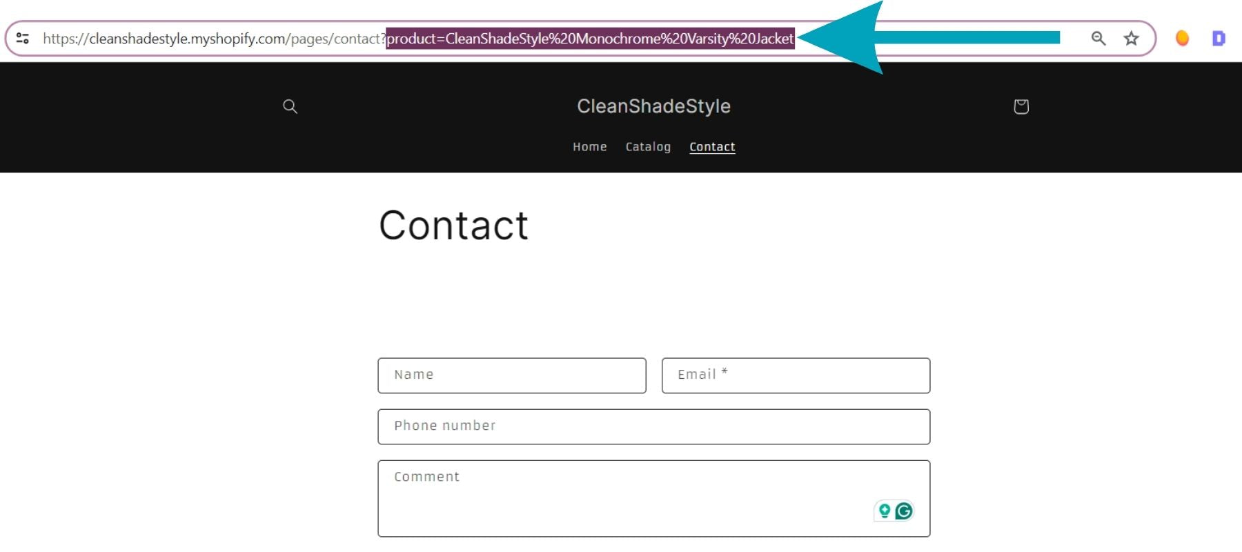 Automatically Inserting Product Names To Contact Form (Optional)