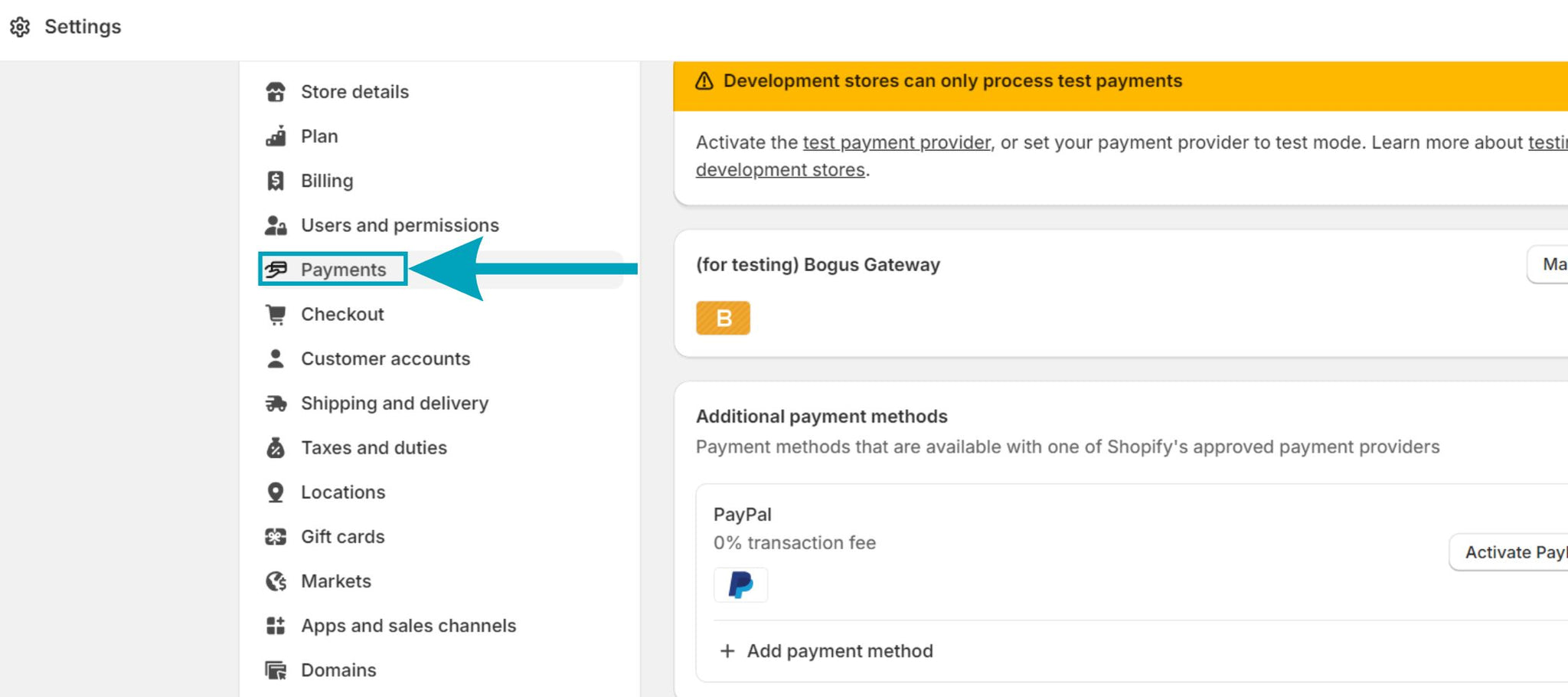 Check for notices and requirements Shopify payout