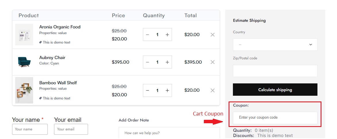 cart coupon - Shopping Cart Page Must-have element