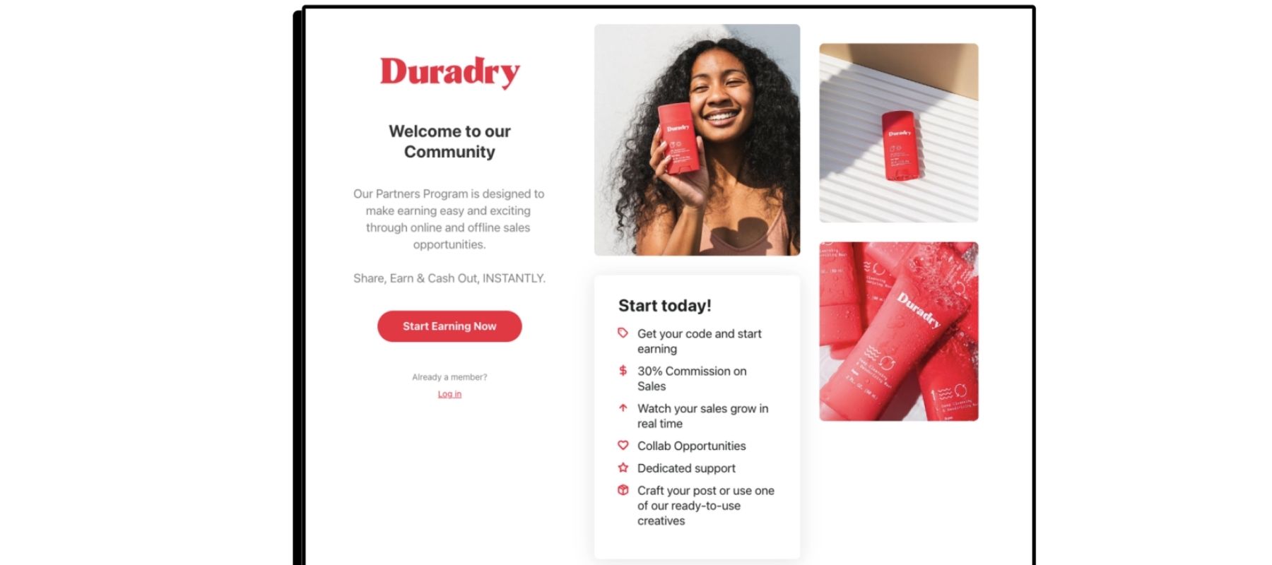 Duradry brand profile on Shopify Collabs.