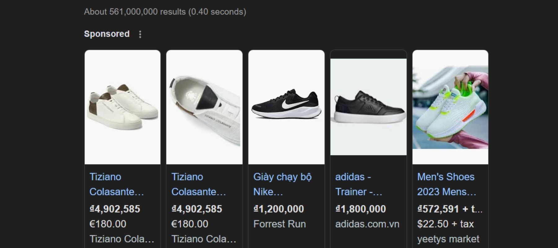 Example: Google Shopping Ads product photos.