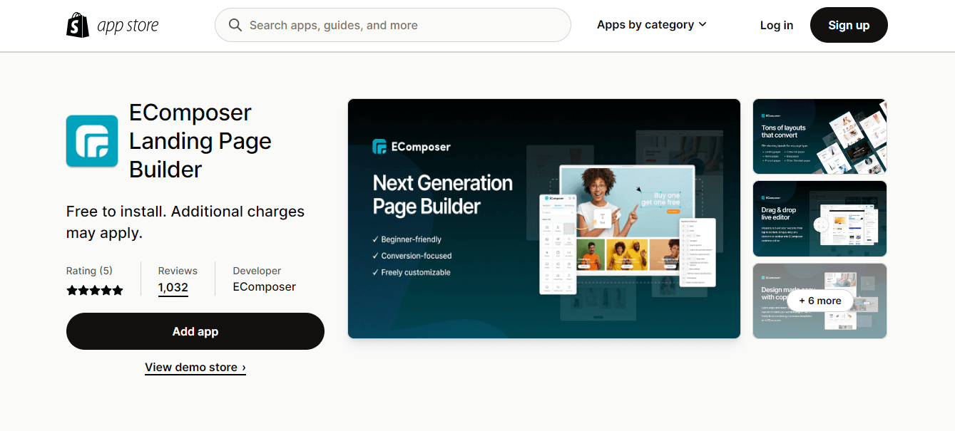Shopify store design tips - use page builder app